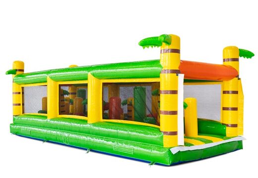 Modulaire stormbaan in geel groen oranje met palmboom