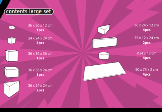 Inhoud van Softplay Large set in Comic thema online kopen