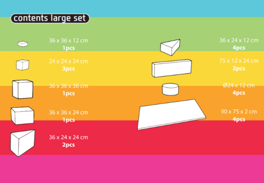 Inhoud van Softplay Large set in Unicorn thema online kopen