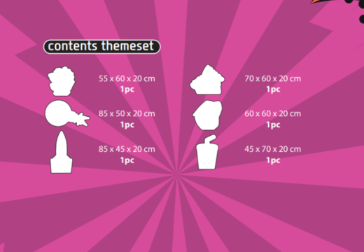 Inhoud van Softplay Themaset in Comic thema online bestellen bij JB