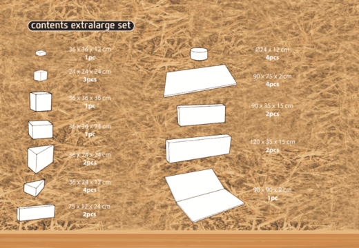 Inhoud van Softplay XL set in Farm thema van JB Meppel bestellen