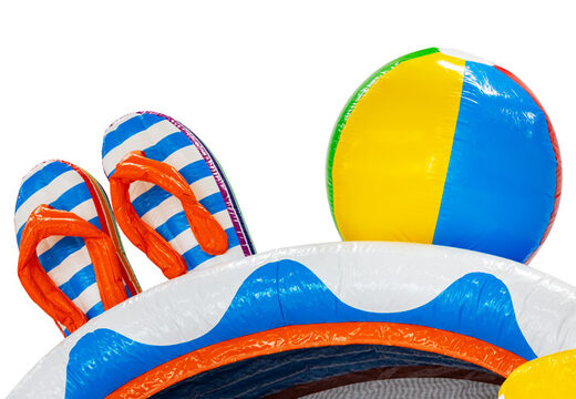 Springkussen thema beach met 3d slippers, surfboard en bal online bestellen