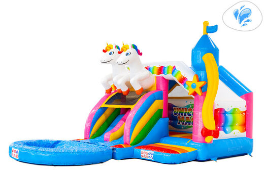 Zijkant Slide Combo Dubbelslide met zwembad kopen bij JB