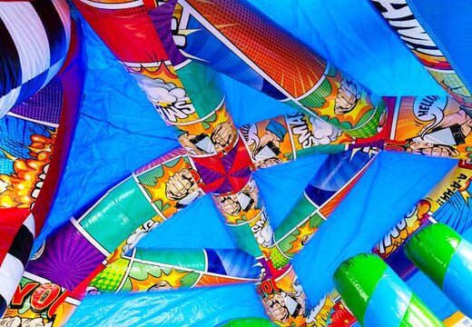 Bestel het A-frame Super Comic springkussen in Comic stijl online bij JB Inflatables
