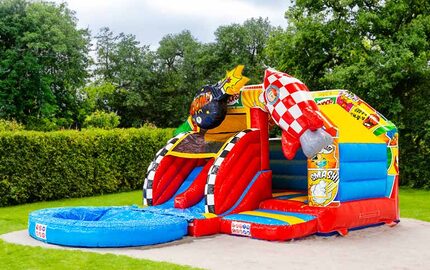 Banner van blogpost over doubleslide springkussens